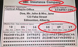 Insurance company information with address details